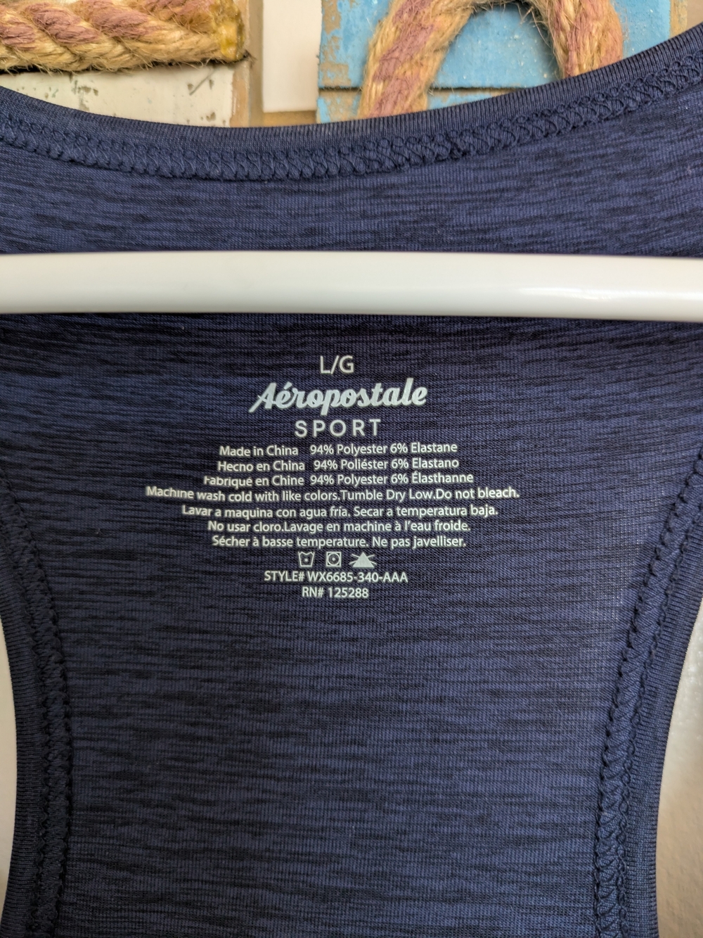 Aeropostale Navy Racerback Performance Tank - Picture 2 of 3